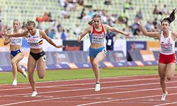 Patrizia van der Weken (100m Serie) / Europameisterschaft Muenchen, Leichtathletik, Erster Wettkampftag / 15.08.2022 / Muenchen / Foto: Christian Kemp