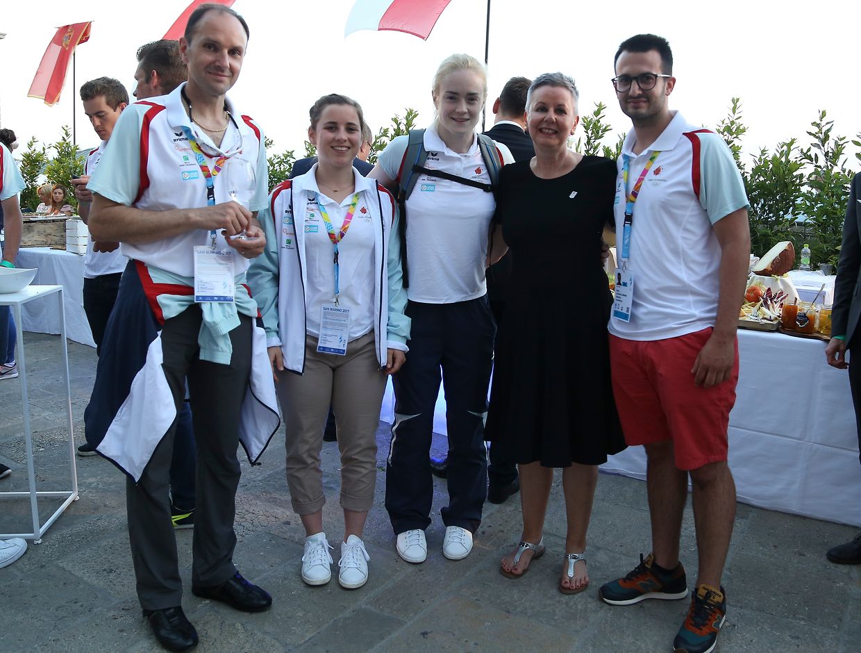Empfang der BGL BNP Paribas auf der Piazza della Liberta.