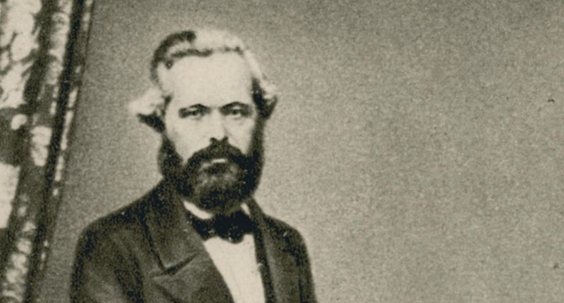 Porträt von Karl Marx, 1861