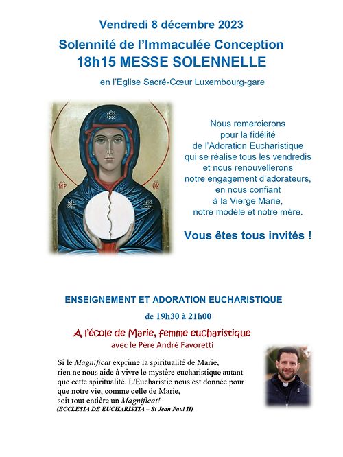 Mywort - 8 Décembre - Veillée Et Adoration "A L'école De Marie, Femme ...