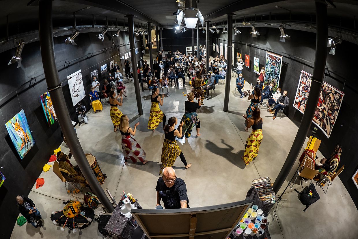 Action Painting Marco Weiten - espace H2O - Differdange -  - 24/09/2020 - photo: claude piscitelli