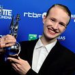 Best actor award winner Victor Polster poses during the 9th edition of the 'Magritte du Cinema' film awards ceremony in Brussels on February 2, 2019. - The awards are given to films made by Belgian French-speaking producers. (Photo by LAURIE DIEFFEMBACQ / BELGA / AFP) / Belgium OUT