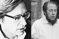 A Teoria da Justiça de John Rawls (esquerda) foi questionada pelo dissidente russo Alexander Solzhenitsyn (direita)