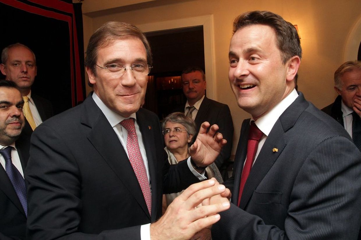 A boa disposição reinou durante o encontro de Passos Coelho e Xavier Bettel na Embaixada