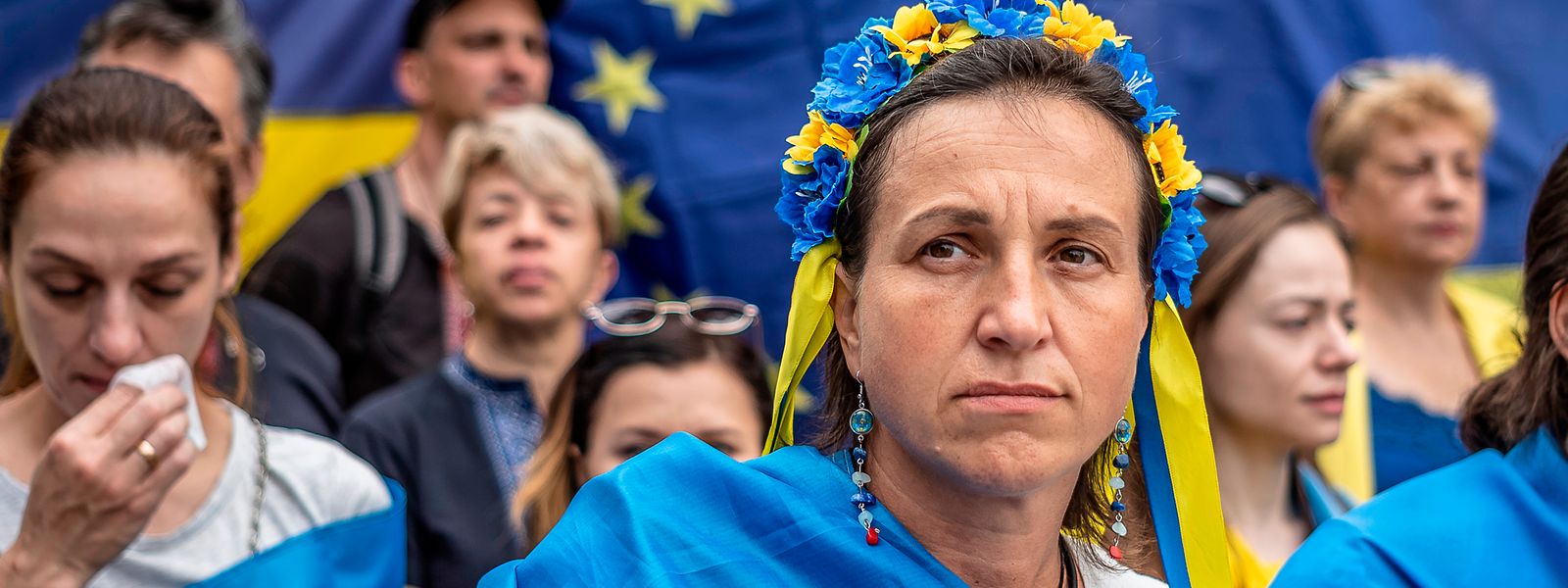 Ukrainer halten eine Kundgebung vor dem Sitz des Europäischen Rates ab. Die Demonstranten fordern den EU-Beitritt der Ukraine. Doch so schnell geht das nicht.