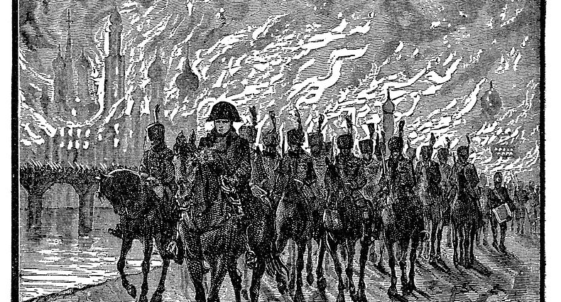 Burning Of Moscow - 1891 Engraving