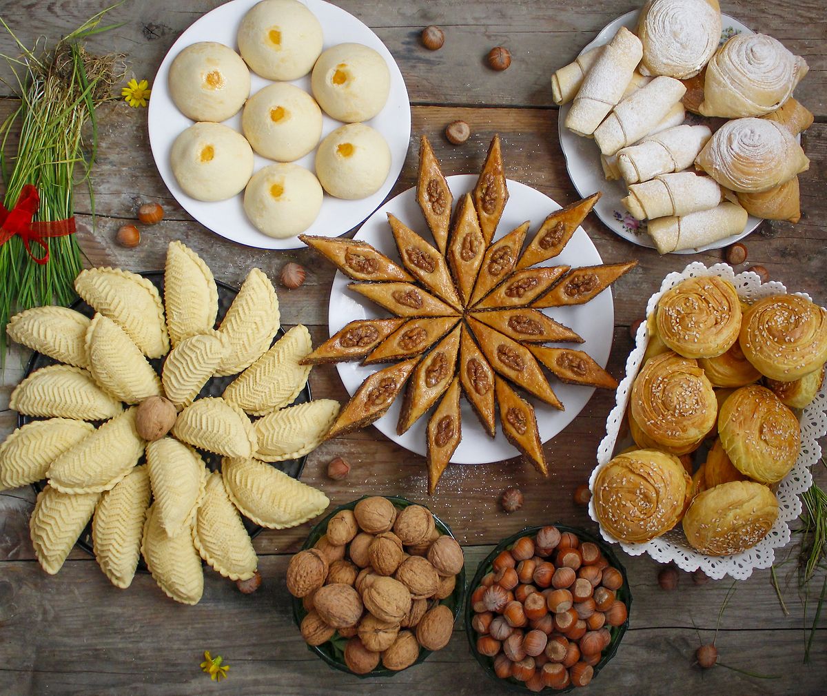 Traditional Azerbaijani pastries served for Nowruz