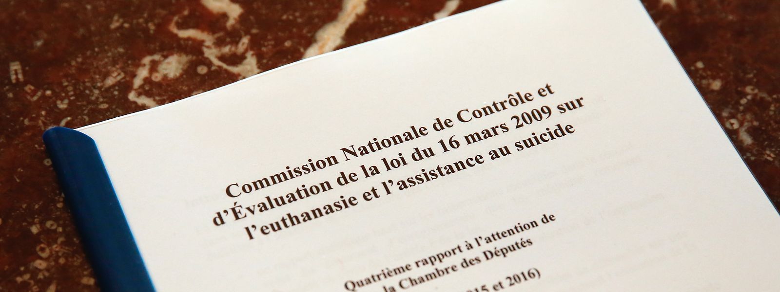 Vierter Euthanasie-Kontrollbericht mit dem damaligen Präsidenten der Euthanasie-Kontrollkommission und Arzt, Carlo Bock, sowie der Vize-Präsidentin Lotty Prussen, 2019.