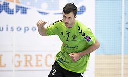 Vladimir Temelkov (Kaerjeng 2) / Handball, European Cup Maenner, Kaerjeng - Vellaznimi / 12.09.2021 / Bascharage / Foto: Christian Kemp