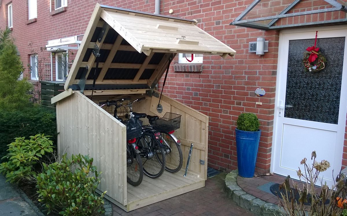 Der Schuppen macht Karriere Gartenhaus für Fahrrad und Mülltonne