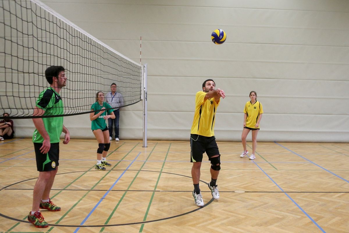 Aachen (gelb) gegen Freiburg (grün).