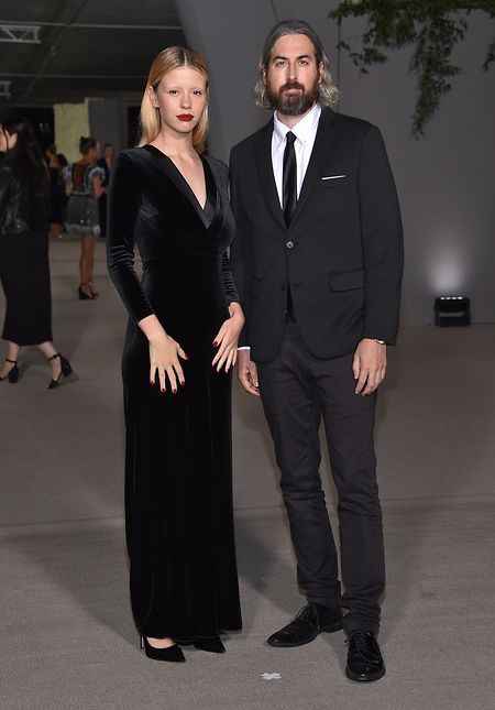 Actress Mia Goth and the film's director, Ti West, at the Academy Museum Gala in Los Angeles in October 2022