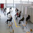 Vaccination centre at Findel, Luxembourg's 5th