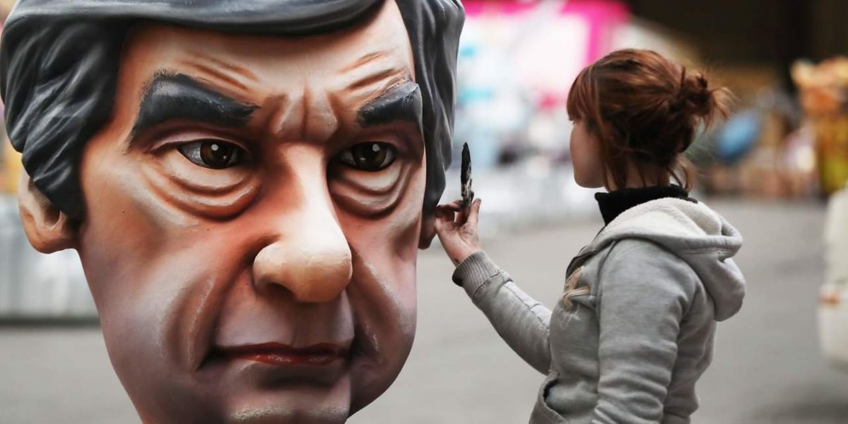 Une caricature de Francois Fillon fin prête pour le prochain carnaval de Nice 