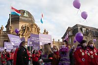 Politik,Weltfraendag Cortège - Marche Féministe, Foto: Chris Karaba/Luxemburger Wort