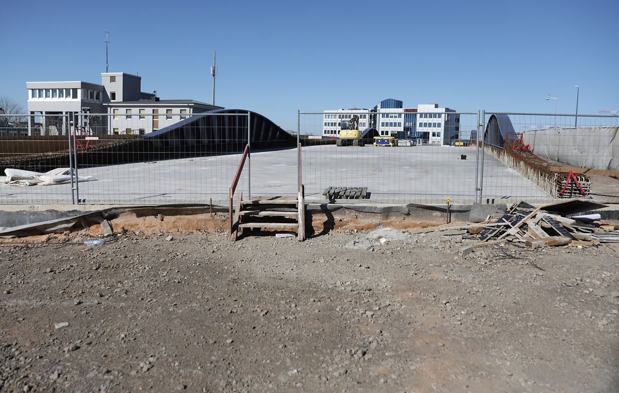 Comme partout ailleurs au pays, le chantier du pont Buchler à Luxembourg-Ville est figé