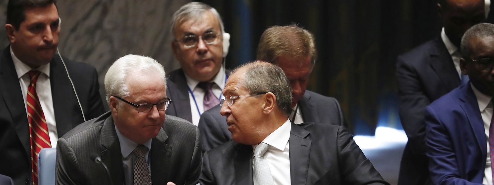 Der russische Außenminister Sergei Lavrov zeigte sich während der Debatten teilweise ungehalten.