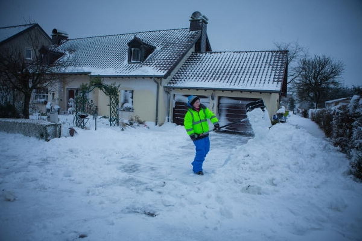 Im Januar war Schnee schaufeln angesagt.