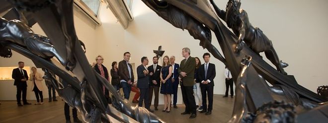 Vernissage de l'exposition de l'artiste Wim Delvoye en présence de LL.AA.RR Guillaume et Stephanie.Mudam.Kirchberg.Foto:Gerry Huberty