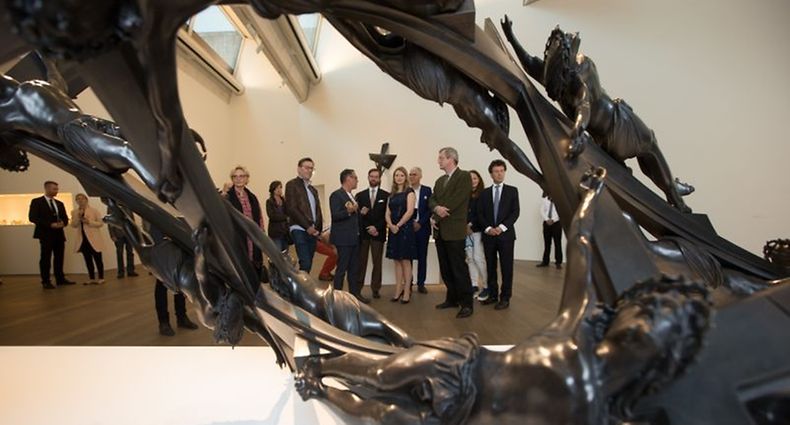 Vernissage de l'exposition de l'artiste Wim Delvoye en présence de LL.AA.RR Guillaume et Stephanie.Mudam.Kirchberg.Foto:Gerry Huberty