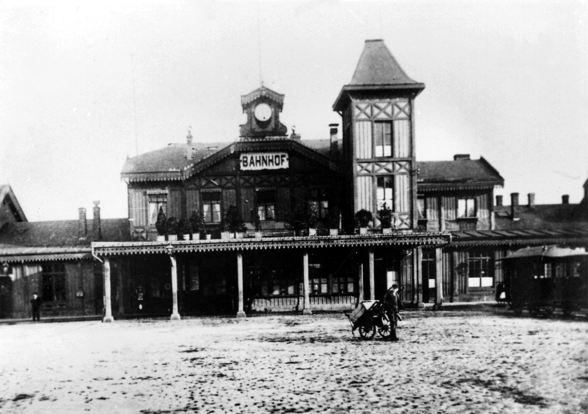 A primeira estação era de madeira. Funcionou entre 1859 e 1912.