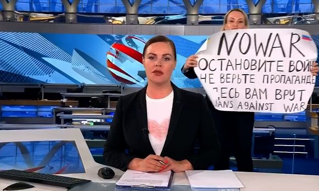 Marina Ovsyannikova interrupted the state TV news in March to stage a rare public protest