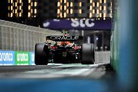 Red Bull Racing's Mexican driver Sergio Perez competes during the Saudi Arabia Formula One Grand Prix at the Jeddah Corniche Circuit in Jeddah on March 19, 2023. (Photo by Ben Stansall / AFP)