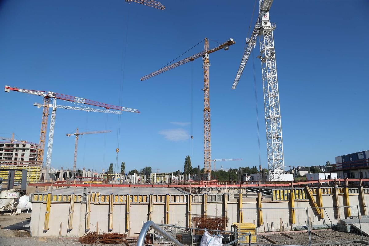 23.8.2017 Luxembourg, Gasperich,  chantier Gasperich ban, Bauarbeiten photo Anouk Antony