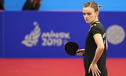 Sarah de Nutte / Tischtennis Mixed, 2. Europaspiele 2019 / 23.06.2019 / European Games / Minsk / Foto: Yann Hellers