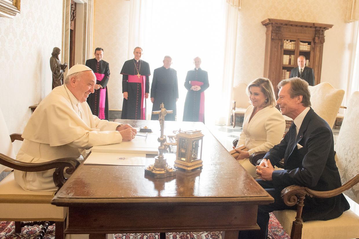 Audienz bei Papst Franziskus.
