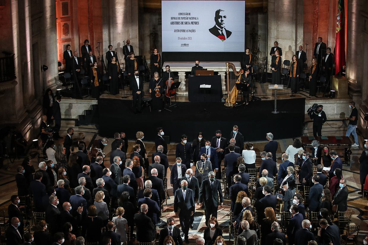 Imagens da cerimónia de homenagem a Aristides de Sousa Mendes, no Panteão, em Lisboa.