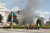 Lokales, Brand im Parkhaus Rousegaertchen, mehrere Autos brannten Foto: anouk Antony/Luxemburger Wort