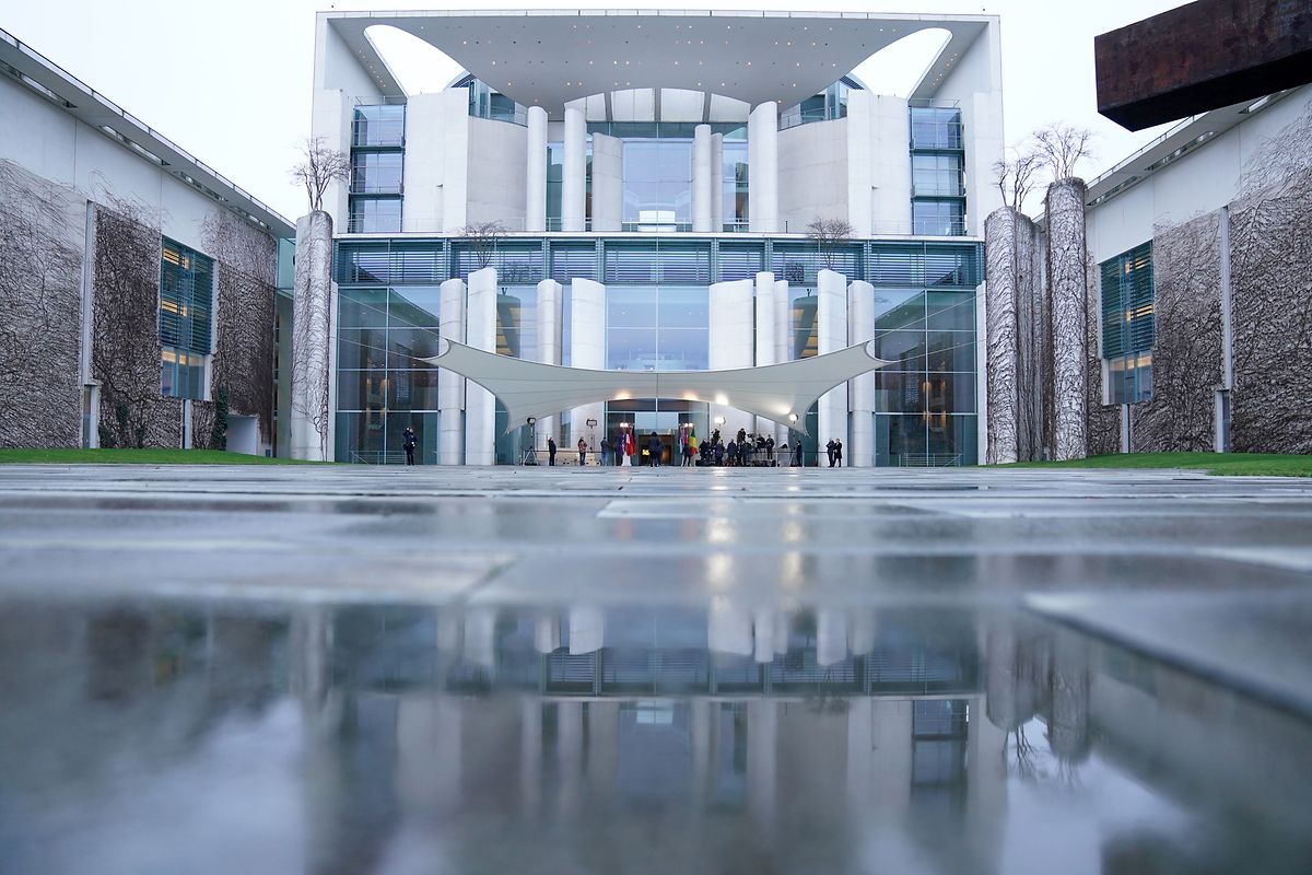 Blick auf das Bundeskanzleramt vor dem Beginn der Libyen-Konferenz. Ziel der Konferenz ist ein dauerhafter Waffenstillstand in dem Bürgerkriegsland. 