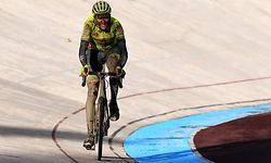 ROUBAIX, FRANCE - OCTOBER 03: Tom Wirtgen of Luxembourg and Bingoal WB in the Roubaix Velodrome - Vélodrome André Pétrieux during the 118th Paris-Roubaix 2021 - Men's Eilte a 257,7km race from Compiègne to Roubaix / #ParisRoubaix / on October 03, 2021 in Roubaix, France. (Photo by Tim de Waele/Getty Images)