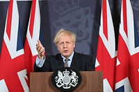 ARCHIV - 24.12.2020, Großbritannien, London: Boris Johnson, Premierminister von Großbritannien, spricht nach dem Durchbruch in den Brexit-Verhandlungen bei einer Pressekonferenz in der Downing Street. (zu dpa: «Johnsons Märchen vom guten Brexit») Foto: Paul Grover/Daily Telegraph/PA Wire/dpa +++ dpa-Bildfunk +++