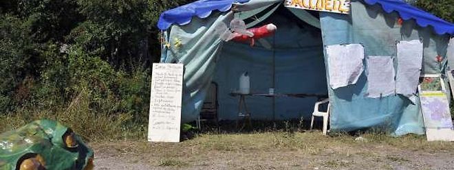 Derzeit campen Atomkraftgegner bei Bure, um gegen das Endlager zu demonstrieren.