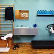 Das neue Badezimmer bietet ausreichend Platz fürs heimische Fitnessstudio.