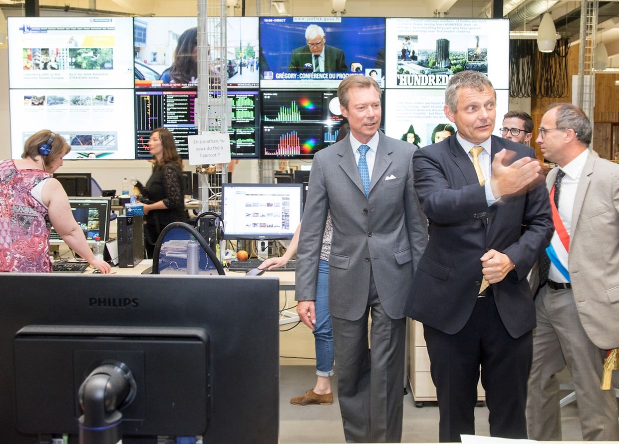 Großherzog Henri zu Gast im Creative Hub 1535° in Differdingen.