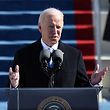TOPSHOT - US President Joe Biden delivers his inauguration speech on January 20, 2021, at the US Capitol in Washington, DC. - Biden was sworn in as the 46th president of the US. (Photo by ANDREW CABALLERO-REYNOLDS / AFP)