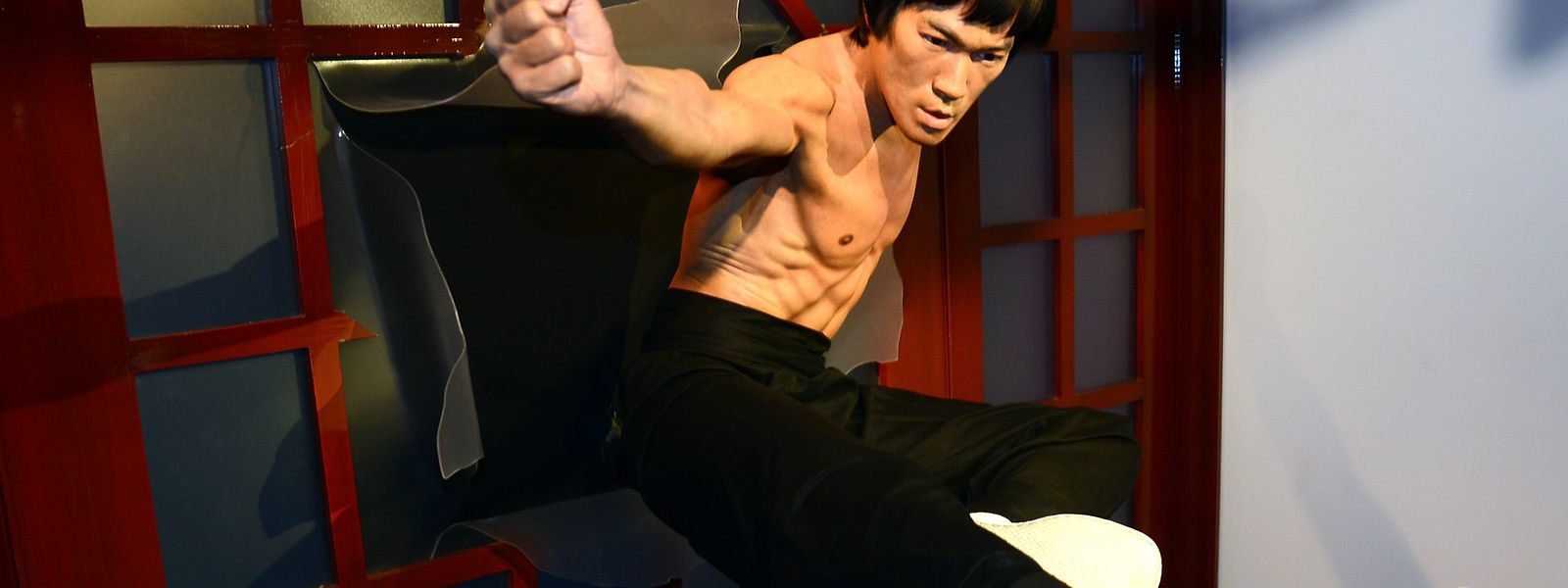 Figura de cera do ator Bruce Lee no Museu Madame Tussauds Hollywood, nos EUA.