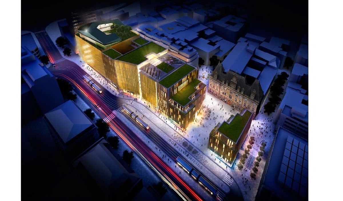 Aperçu du pôle d'échanges de Hamilius.