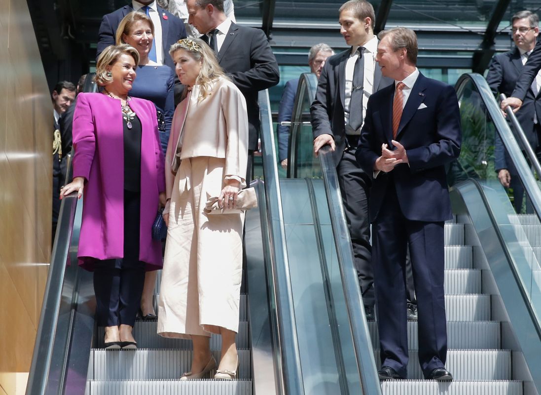Ankunft in der Chambre de Commerce in Kirchberg.