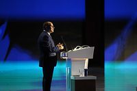 Egypt's President Abdel Fattah al-Sisi delivers a speech at the leaders summit of the COP27 climate conference at the Sharm el-Sheikh International Convention Centre, in Egypt's Red Sea resort city of the same name, on November 7, 2022. (Photo by JOSEPH EID / AFP)
