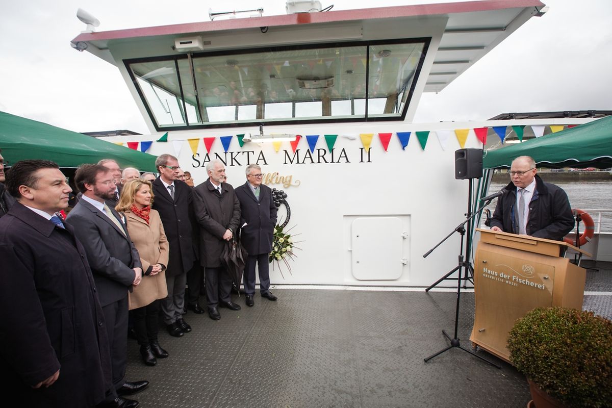 Schiffstaufe der neuen Elektro-Fähre “Sankta Maria II“.