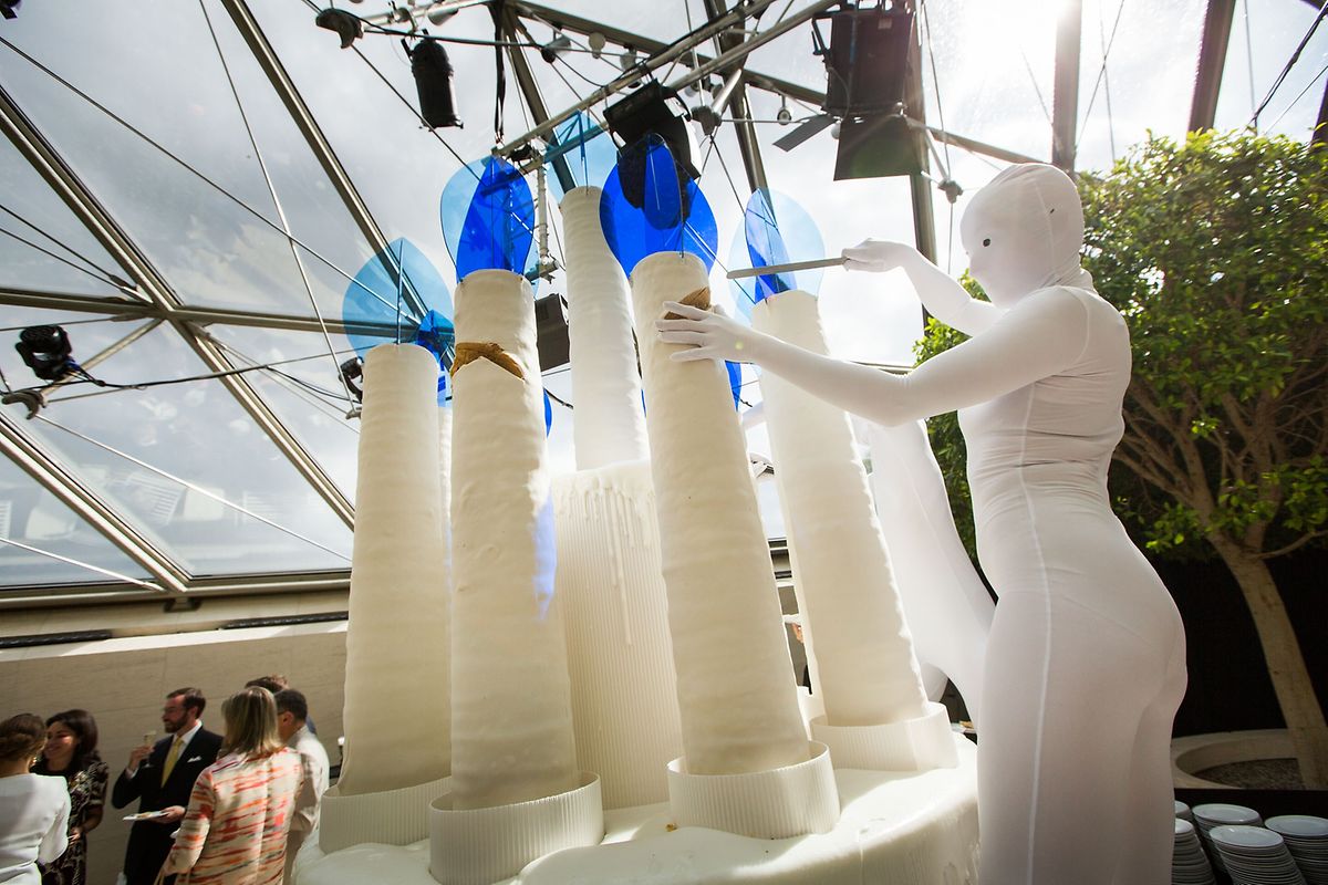 Impressionen der Jubiläumsfeier des Mudam, wo man von Samstag früh bis Sonntag Abend durchfeierte.