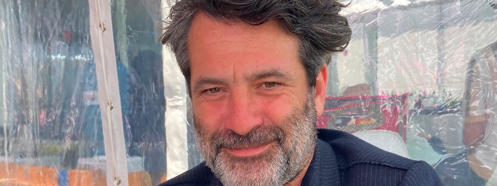Filmproduzent Gilles Chanial von „Les Films Fauves“ im luxemburgischen Pavillon in Cannes.