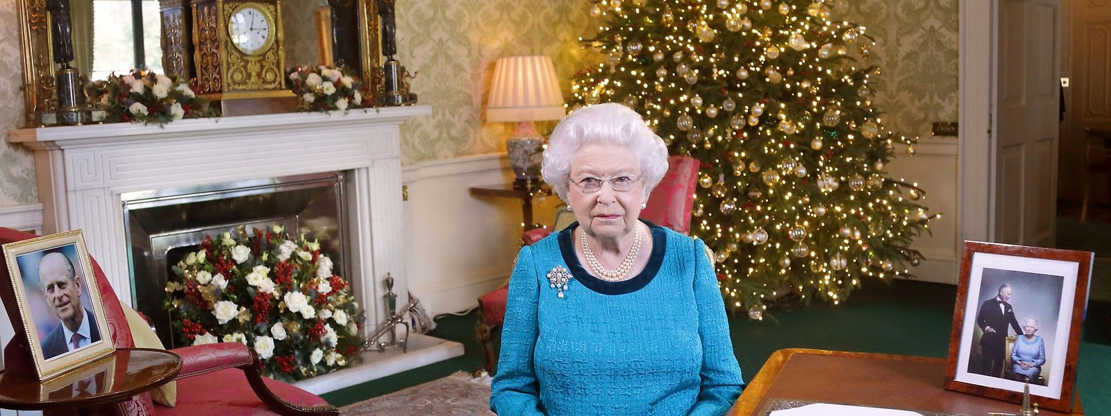 Die Queen nach ihrer Ansprache am ersten Weihnachtsfeiertag. 