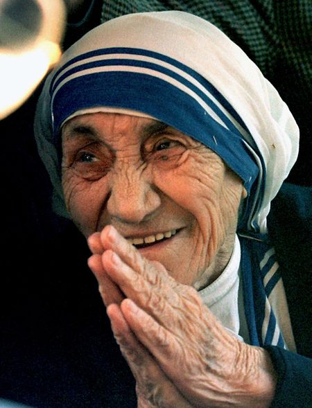 Mutter Teresa auf einer Aufnahme aus dem Jahr 1996.