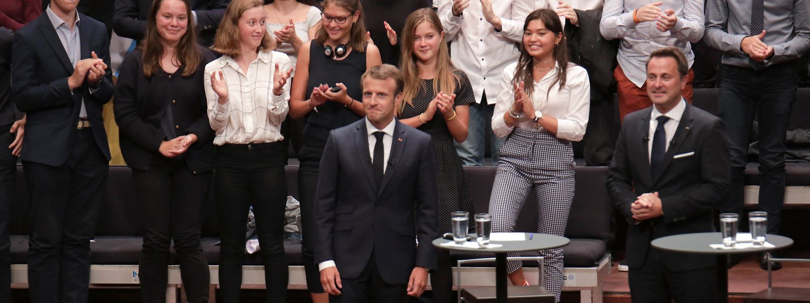 Xavier Bettel und Emmanuel Macron diskutieren am Donnerstag mit Gästen über Europa.