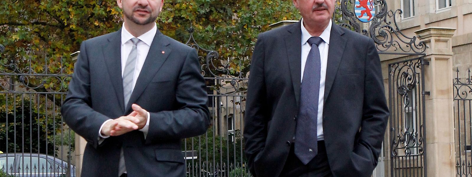 Le Vice-Premier ministre Etienne Schneider (à g.) et le ministre des Affaires étrangères Jean Asselborn.